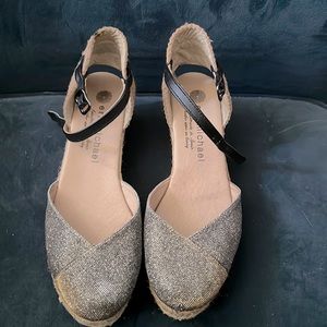 Eric Michael wedge espadrilles.